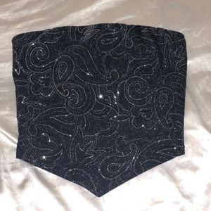 black sparkly crop top